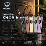Vaporesso Xros 6 1800mAh Pod System Best Vape Kit 2026