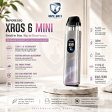 Vaporesso Xros 6 Mini 1600mAh Pod System Vape Shop Dubai Abu Dhabi Ajman