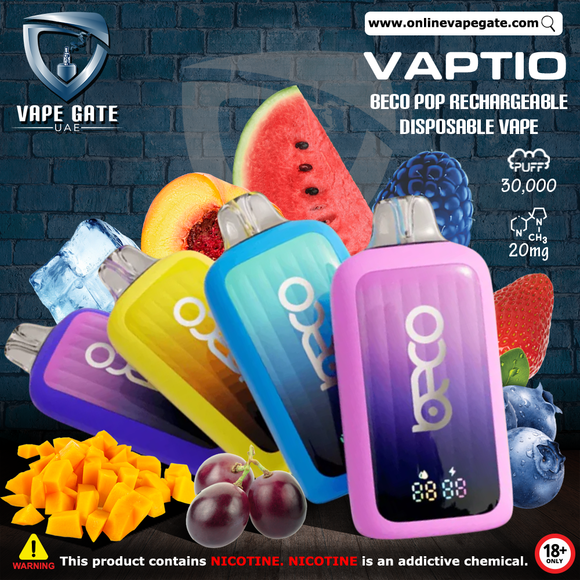 Vaptio Beco Pop Rechargeable Disposable Vape (30,000 Puffs) Vape Offer Online Dubai