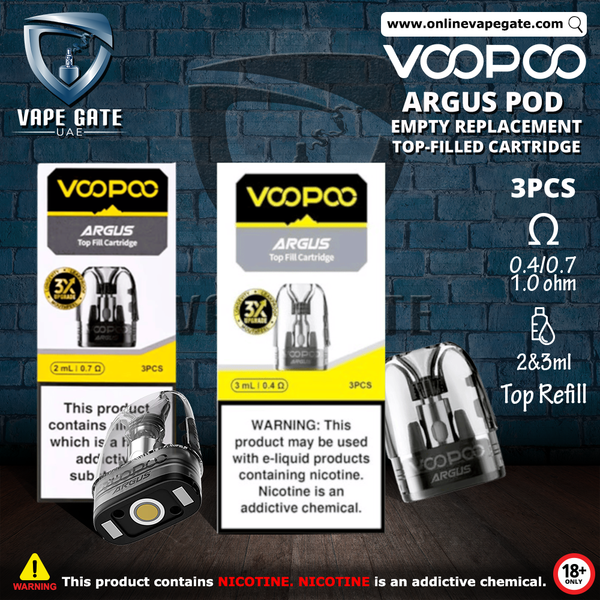 voopoo argus empty cartridge Pod Replacement Top-Filled Provinces:Manitoba Province vuse vs disposable vape 1 - 1000mAh