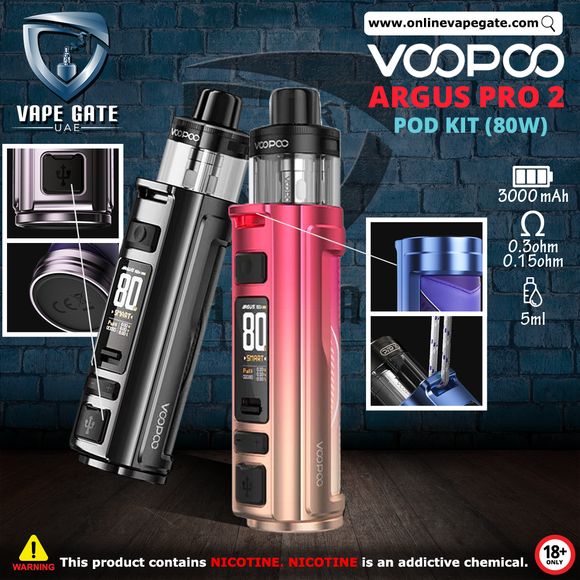 Voopoo Argus Pro 2 Pod Kit (80W) | Best VApe Kit in Dubai & Abu Dhabi Voopoo Argus Pro 2 Pod Kit (80W) | Best VApe Kit in Dubai & Abu Dhabi