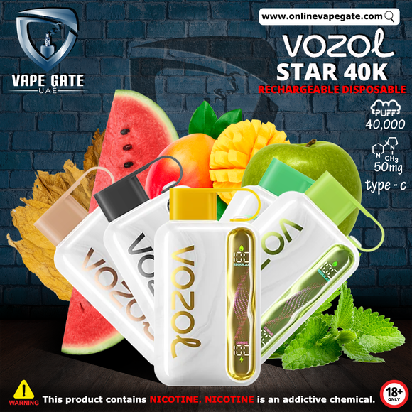 Vozol Star 40K Rechargeable Disposable Vape (40,000 Puffs) Vape Delivery Dubai 2025