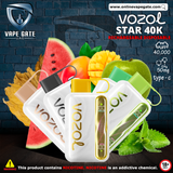Vozol Star 40K Rechargeable Disposable Vape (40,000 Puffs) Vape Delivery Dubai 2025