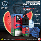 WATERMELON BLUE RAZZ - BLVK MELON SALTS - 30ML vape delivery ajman