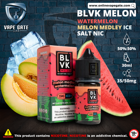 WATERMELON MELON MEDLEY - BLVK MELON SALTS - 30ML vape delivery sharjah