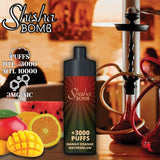 Shisha Bomb Mango Orange Watermelon DTL Disposable Vape  in best vape shop Dubai