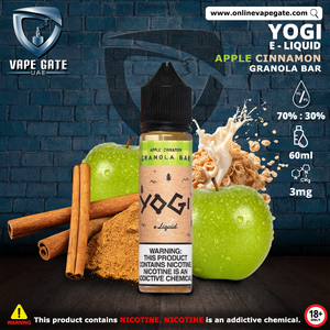 Yogi E Liquid Apple Cinnamon Granola Bar | Vape Riyadh KSA | Dubai & Abu Dhabi UAE Yogi E Liquid Apple Cinnamon Granola Bar | Vape Riyadh KSA | Dubai & Abu Dhabi UAE