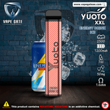 Yuoto XXL Disposable Vape (2,500 Puffs) Best Vape in Ruwais 2025