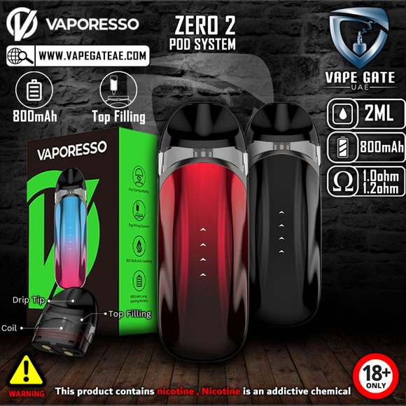 VAPORESSO ZERO 2 POD SYSTEM Abudhabi Dubai Fujairah KSA