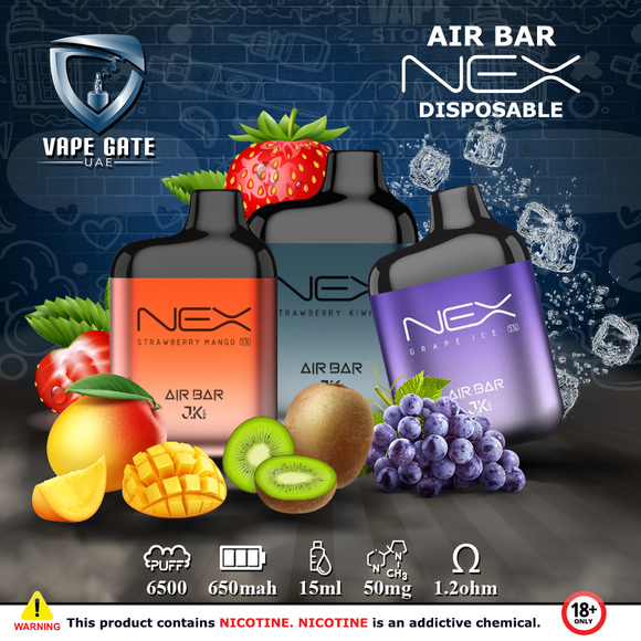 Air Bar - Nex Disposable Vape Device (6500 Puffs) ABU DHABI DUBAI AL AIN RUWAIS SHARJAH KSA