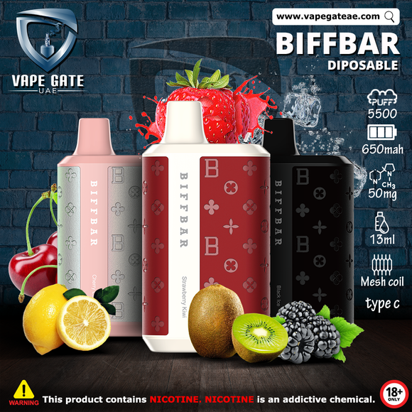 BIFFBAR LUX DISPOSABLE VAPE (5500 PUFFS) DUBAI ABU DHABI AL AIN RUWAIS AJMAN SHARJAH KSA