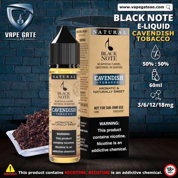 Black Note Cavendish Blend 60ML | Abu Dhabi UAE | KSA Saudi Arabia Black Note Cavendish Blend 60ML | Abu Dhabi UAE | KSA Saudi Arabia