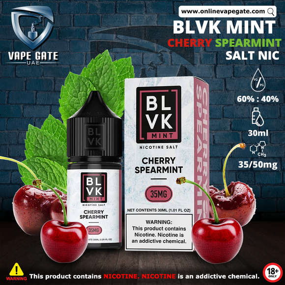 CHERRY SPEARMINT - BLVK MINT SALTS - 30ML vape delivery sharjah