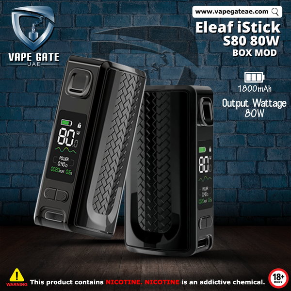 80 Watt Vape Mod Eleaf iStick S80 80W 1800mAh Box Mod SMOK RPM80 80W Pod  System Kit