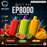 Elf Bar EP8000 Disposable Vapes 8,000 Puffs Fast Online Delivery same day Abu Dhabi and Dubai 