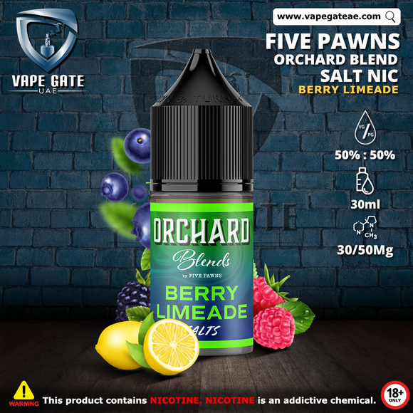 BERRY LIMEADE – ORCHARD BLEND FRUIT SALTNIC BY FIVE PAWNS Abudhabi Dubai KSA