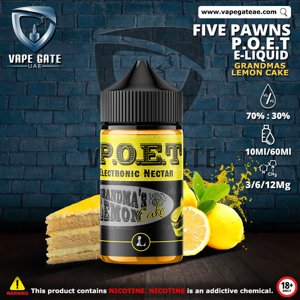 Five Pawns Poet Grandma's Lemon Cake E-Liquid in Dubai