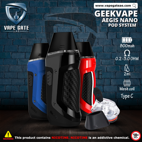 GEEKVAPE AEGIS NANO 30W POD SYSTEM Abudhabi Dubai Fujairah KSA