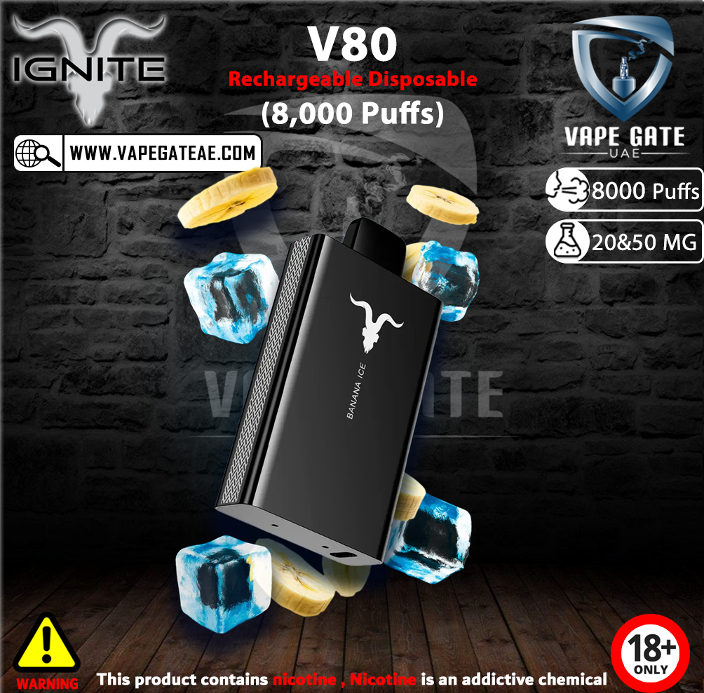 ignite v80 vape device IGNITE - V80 Rechargeable Disposable Vape (8000 Puffs)