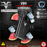 IGNITE - V80 Rechargeable Disposable Vape (8000 Puffs) vape same day delivery dubai