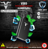 IGNITE - V80 Rechargeable Disposable Vape (8000 Puffs) vape online ajman