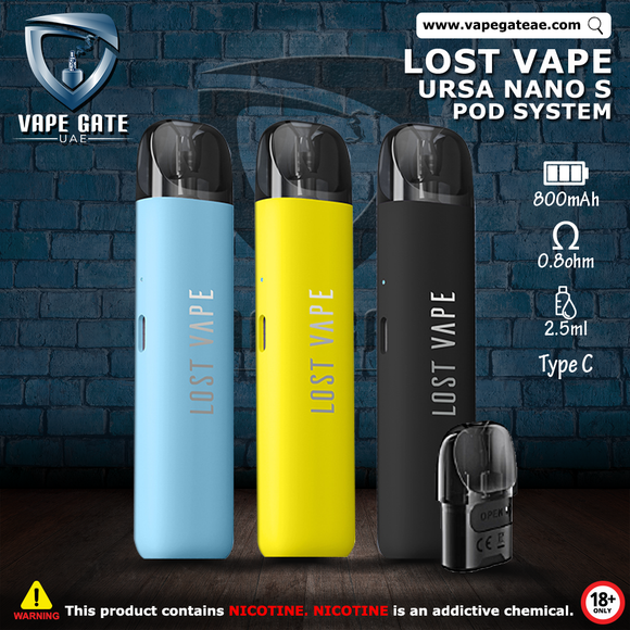 LOST VAPE - URSA NANO S POD KIT 800mAh ABU DHABI DUBAI AL AIN RUWAIS SHARJAH KSA