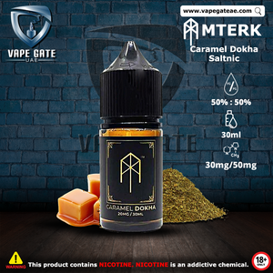 mterk caramel dokha saltnic vape gate e-liquid delivery in dubai