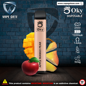 OKY DISPOSABLE VAPE PEN 2500 PUFFS 1200MAH Abudhabi Dubai KSA