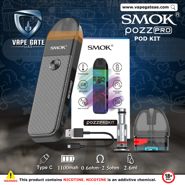 smok pozz 25w pod system kit PRO | Dubai | Abu Dhabi Colours:Brown MHJ Vuse GO Creamy Tobacco
