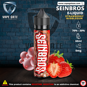 Strawberry Bubblegum 60ml E Liquid 0mg Nicotine by Seinbros