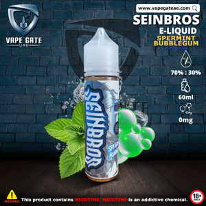 Spearmint Bubblegum 60ml E Liquid 0mg Nicotine by Seinbros | Vape Gate UAE Spearmint Bubblegum 60ml E Liquid 0mg Nicotine by Seinbros | Vape Gate UAE