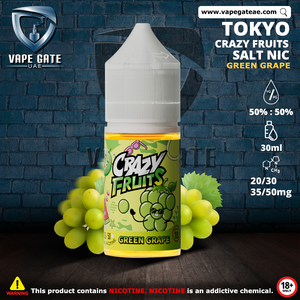 Tokyo Crazy Fruits Green Grape Saltnic 30ml ABU DHABI DUBAI AL AIN SHARJAH RUWAIS KSA