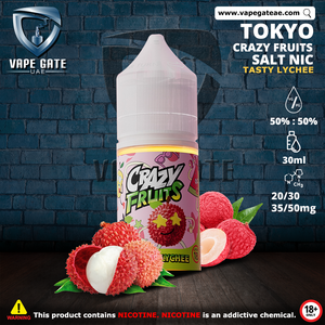 Tokyo Crazy Fruits Tasty Lychee Saltnic 30ml ABU DHABI DUBAI RAS AL KAHIMAH UAQ KSA