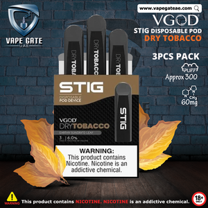 STIG Disposable Pod by VGOD ( American Version ) - DRY TOBACCO