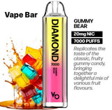 Vapes Bar - Diamond Disposable Vape (7000 Puffs) VAPE FUJAIRAH