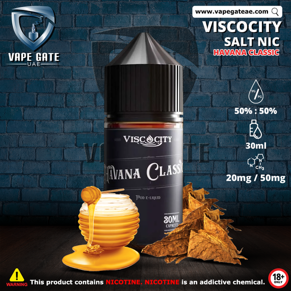 Viscocity Vapor - Havana Classico Saltnic 30ml | Best vape shop in Abu Dhabi Viscocity Vapor - Havana Classico Saltnic 30ml | Best vape shop in Abu Dhabi