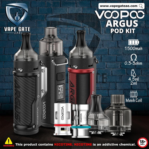 VOOPOO ARGUS 40W POD KIT 1500MAH | Abu Dhabi & Dubai UAE | Vape Riyadh VOOPOO ARGUS 40W POD KIT 1500MAH | Abu Dhabi & Dubai UAE | Vape Riyadh