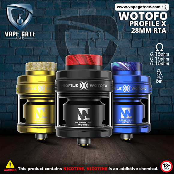 WOTOFO PROFILE X 28MM RTA ABU DHABI DUBAI RAS ALKHAIMAH FUJAIRAH AL AIN RUWAIS KSA