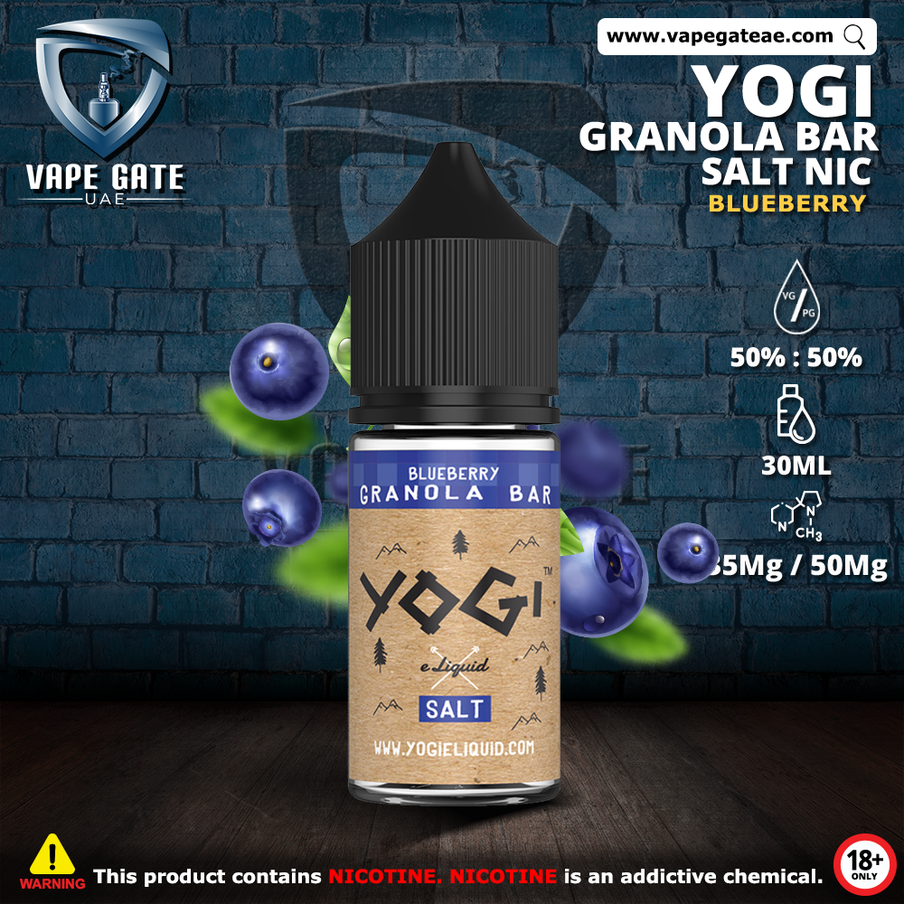Yogi Granola Bar Blueberry 30ml Saltnic | Best vape shop in Dubai UAE Yogi Granola Bar Blueberry 30ml Saltnic | Best vape shop in Dubai UAE