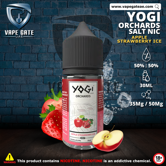 Yogi Orchards Apple Strawberry Ice 30ml Saltnic best vape shop in Dubai