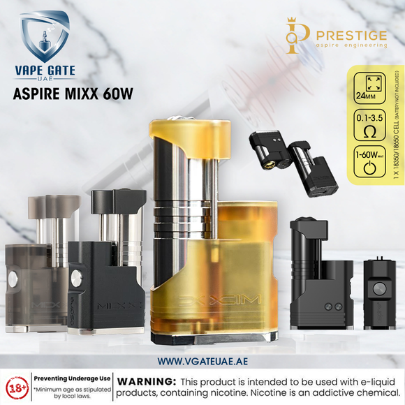 ASPIRE MIXX 60W BOX MOD ABUDHABI DUBAI KSA OMAN JORDAN EGYPT