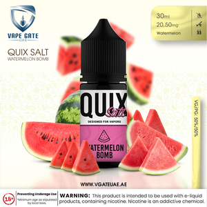 QUIX SALT - WATERMELON BOMB 30ML _ available In UAE Abu Dhabi Dhabi KSA