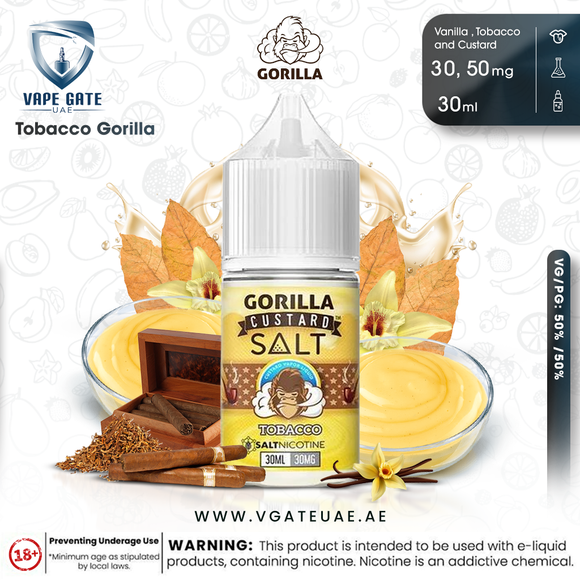 Tobacco Gorilla Custard SaltNic by E&B Flavor Abudhabi KSA Dubai