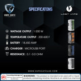 LOST VAPE THELEMA DNA250C BOX MOD - Gunmetal/Carbon Fiber - Vape Kits - UAE - KSA - Abu Dhabi -