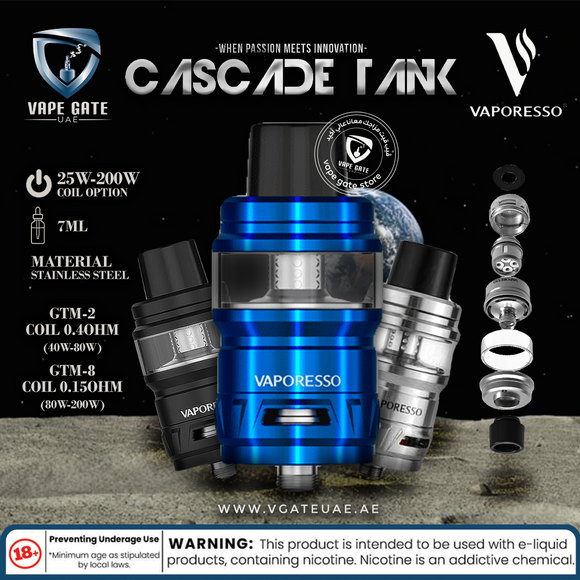 Vaporesso Cascade Sub Ohm Tank Abu Dhabi Dubai Ras Al Khaimah UAE