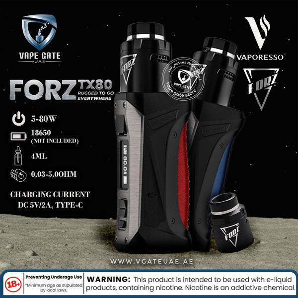 Vaporesso FORZ TX80 VW Kit With FORZ RDA | Dubai & Abu Dhabi UAE