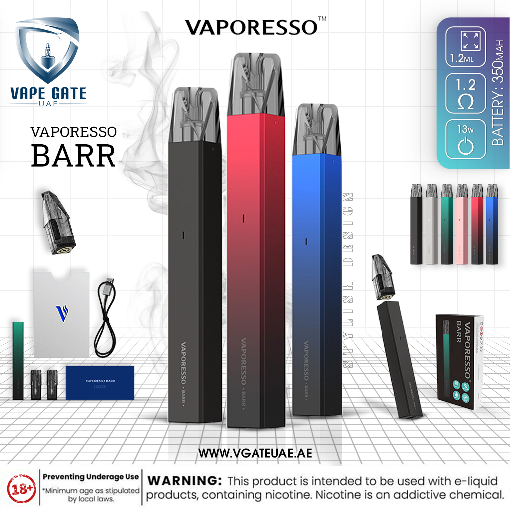 VAPORESSO BARR POD KIT 350MAH VAPORESSO BARR POD KIT 350MAH