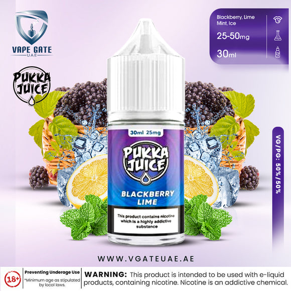 BLACKBERRY LIME - BY PUKKA JUICE 30ml SALTNIC Abudhabi DUbai KSA