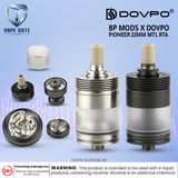 BP MODS X DOVPO PIONEER 22MM MTL RTA - Coils & Tanks - UAE - KSA - Abu Dhabi - Dubai - RAK 1