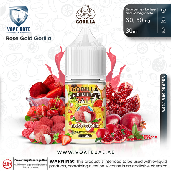 Rose Gold Gorilla Custard Fruits SaltNic by E&B Flavor - UAE - KSA - Abu Dhabi - Dubai - RAK 1